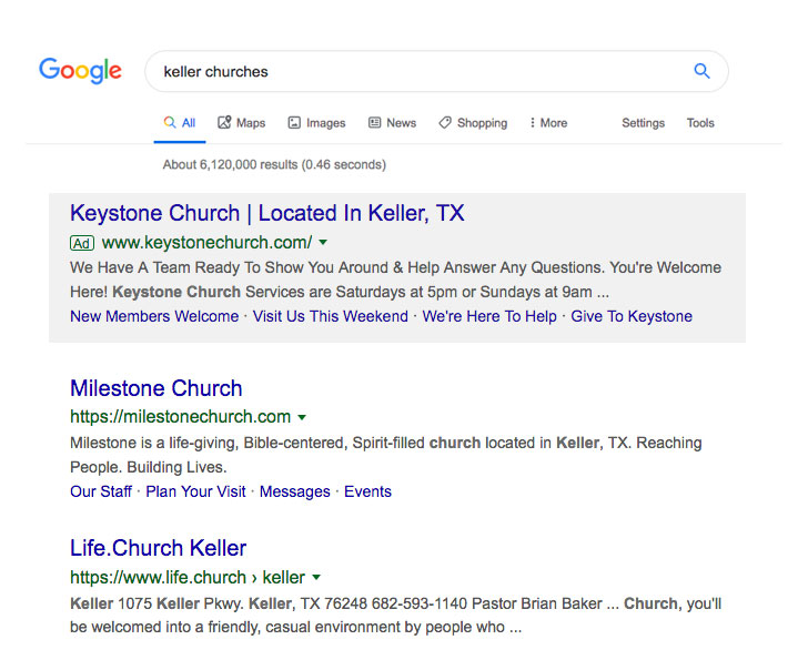 Keystone Church Ranking Pic